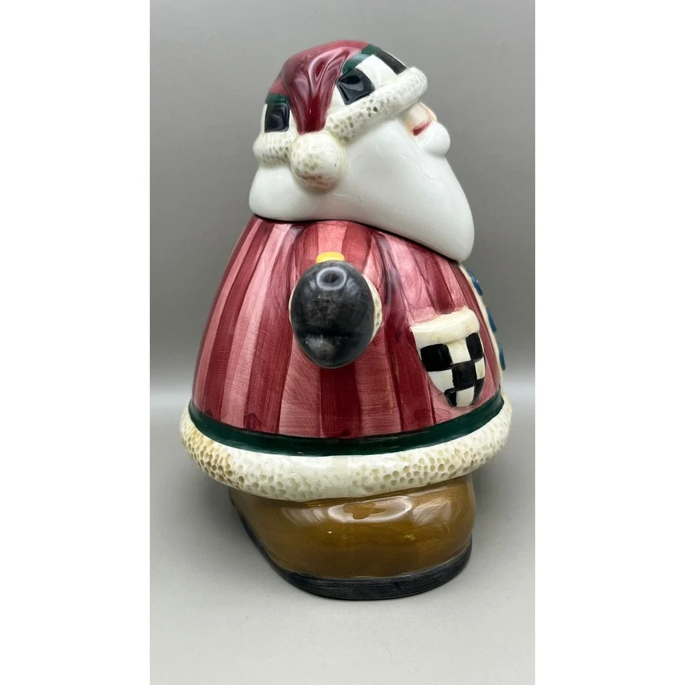 Debbie Mumm Sakura Santa Claus‎ Teapot Ceramic Christmas Holiday Decor 6.5